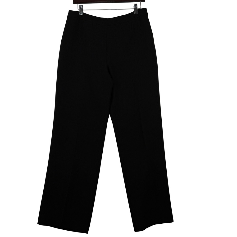 Kasper Women 8P Dress Pants Black Wide Leg Side Zip Professional Office EUC 4649